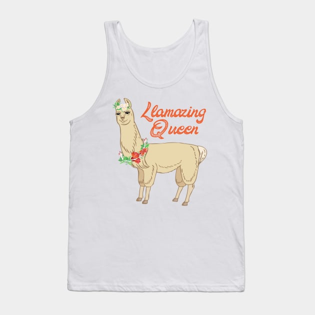 Llamazing Queen - Cute Llama Tank Top by Animal Specials